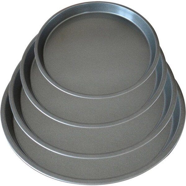 SOGA Round Black Steel Non-stick Pizza Tray Oven Baking Plate Pan Set