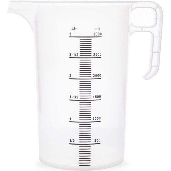 3L Measuring Jug Heavy Duty Clear Plastic Propylene Food Grade BPA 5 Pro-Jug