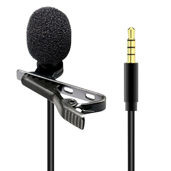 Clip-on Lapel Mini Lavalier Mic Microphone 3.5mm Mobile Phone PC Recording