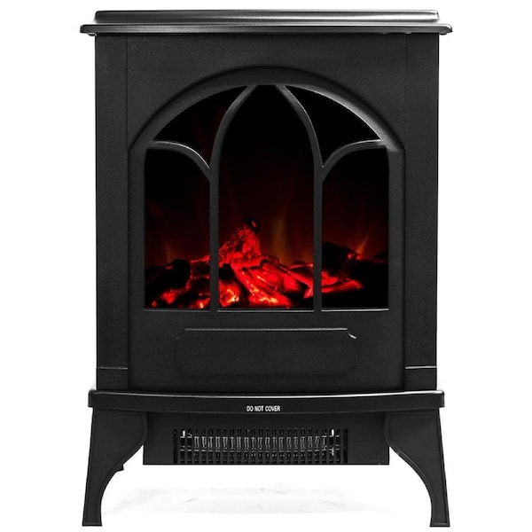 16" Free Standing Electric Fireplace Heater 01