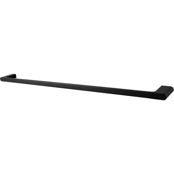 ACA 800mm Bathroom Square Matt Black Single Towel Rail Towel Rack Wall Mounted