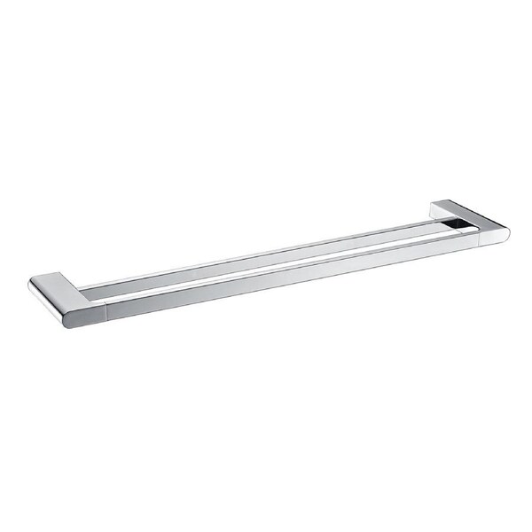 ACA 600mm Bathroom Chrome Double Towel Rail Towel Rack Wall Mounted