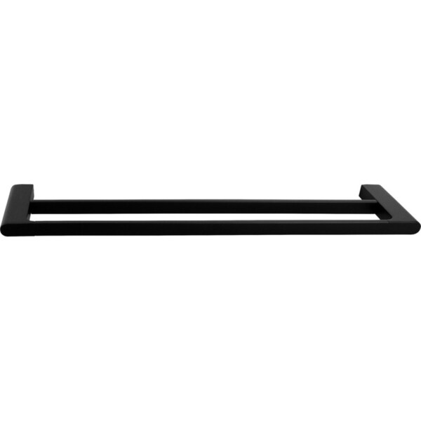 ACA 600mm Bathroom Matt Black Double Towel Rail Towel Rack Wall Mounted