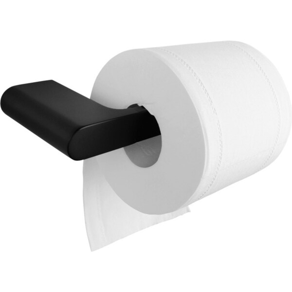ACA Bathroom Square Black Toilet Paper Holder Wall Mounted Toilet Holder Accessories