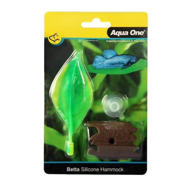 Aqua One Silicone Betta Leaf Hammock With Bark 28452