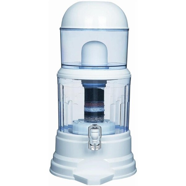Water Tank Filter Bench Top Bottle Dispenser Ceramic Carbon Mineral Purifier 16L Water Tank