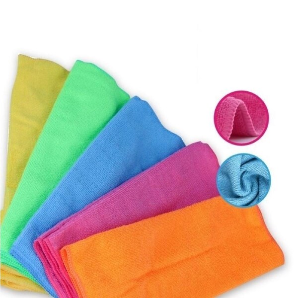 10pcs Microfibre Cloths Dish Car Towel Glass Cleaning Washable - 40*40cm