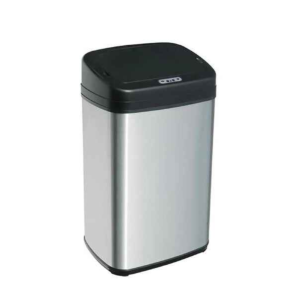 Salesbay Sensor Bin 50L Silver Stainless Steel Rubbish Bin Motion Automatic