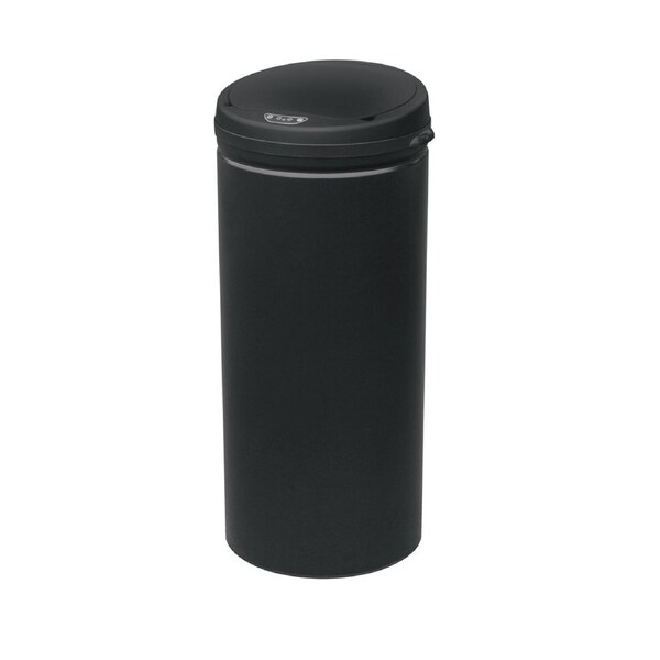 Salesbay Sensor Bin 50L Black Stainless Steel Rubbish Bin Motion Automatic