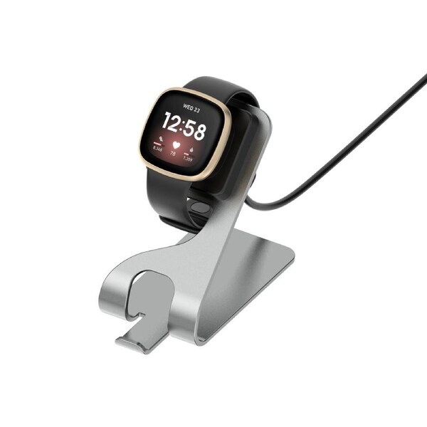 Aluminium Wireless Charger Stand Cradle for Fitbit Versa 3/Sense Smartwatch
