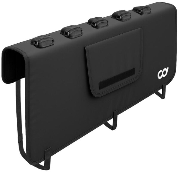 CD Tailgate Bike Pad - Mountain Bike Carrier Bicycle Rack Cover Protection Mats for Pickup Truck - 137cm Wide Fits up to 5 Bikes - with Tool Pockets