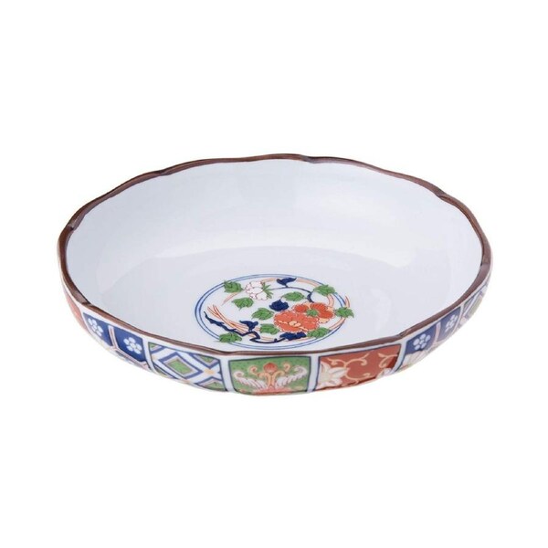 Arita Porcelain Koimari Kikuwari Plate 15cm