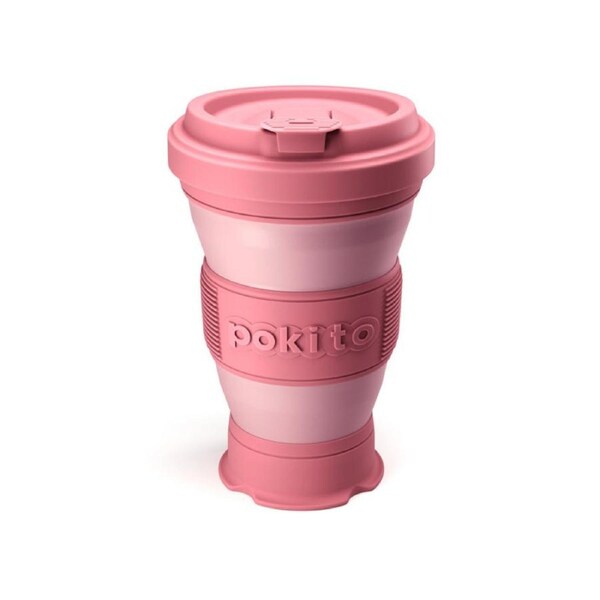 Pokito Reusable Pop Up Collapsible Reusable Travel Cup - Pink