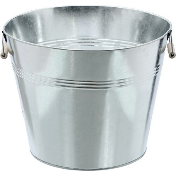 2x XL Large 45L Galvanised Ice Bucket Steel Metal Water Drink Wine Cooler Tub