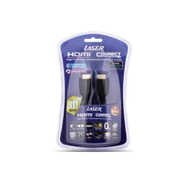 Laser CB-HDMI3-V1.4 Gold 1080p HDMI v1.4 3m Cable
