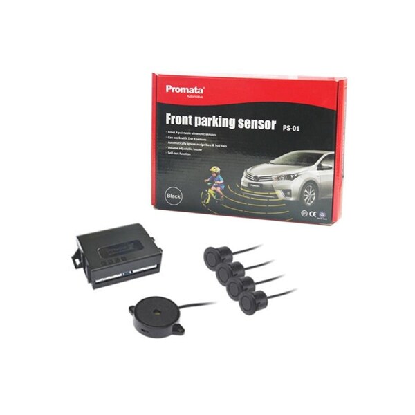 Promata PS-01 4 Sensor Front Parking Assist System w/ Buzzer Bla