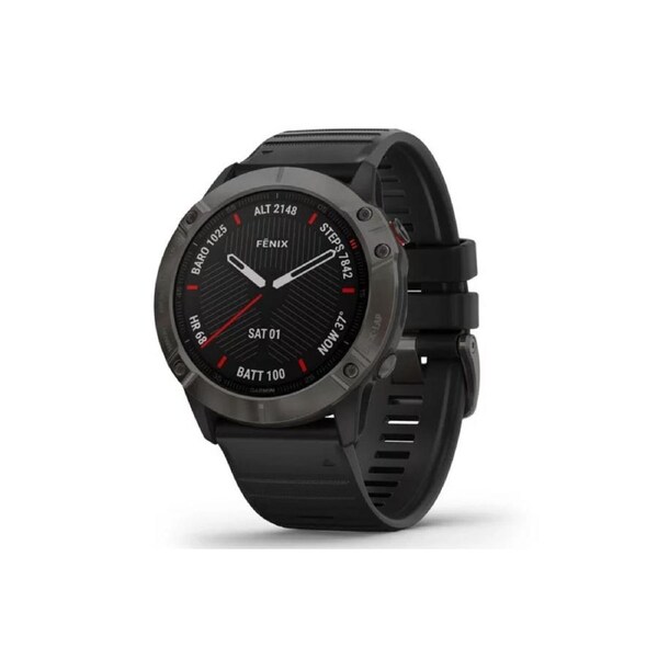 Garmin fenix 6X Sapphire - Carbon Gray DLC with Black Band - Carbon Gray DLC
