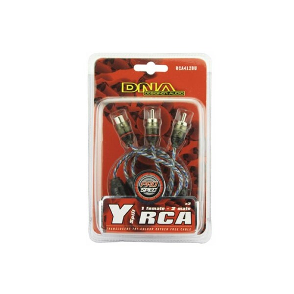 DNA RCA412BU 22cm Y Splitter 1 Female To 2 Male RCA Cable