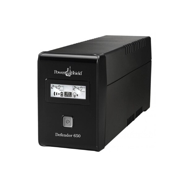 PowerShield Defender 650VA / 390W Line Interactive UPS with AVR, Australian Outlets and user replaceable batteries - UPD-UPA601V2100BB D650