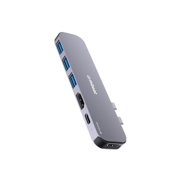 mbeat Elite Mini 6-In-1 Dual HDMI USB-C Hub