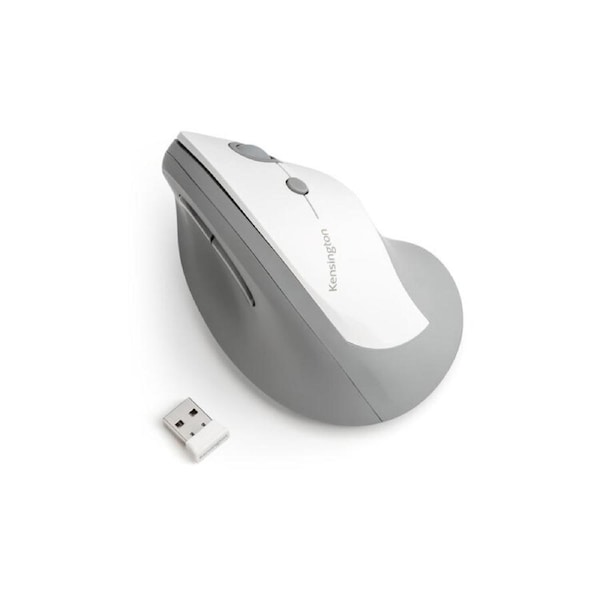 Kensington Pro Fit Ergo Vertical Wireless Mouse Grey 6 Buttons