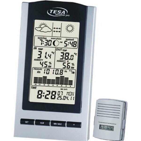 Tesa WS1151 Wireless Moon Phase Weather Station with Barometer
