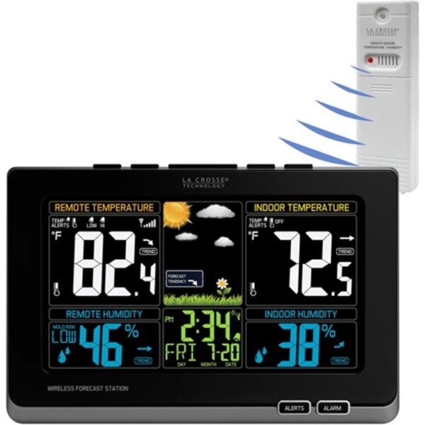 La Crosse Wireless Color Weather Station Black 308-1414MBV2-INT