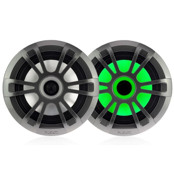Fusion EL-FL651SPG 6.5" Shallow Mount Marine Speakers w/ LEDs