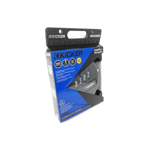 Kicker 46CK8 K-Series 8 AWG 8ga Car Audio Amp Installation Kit