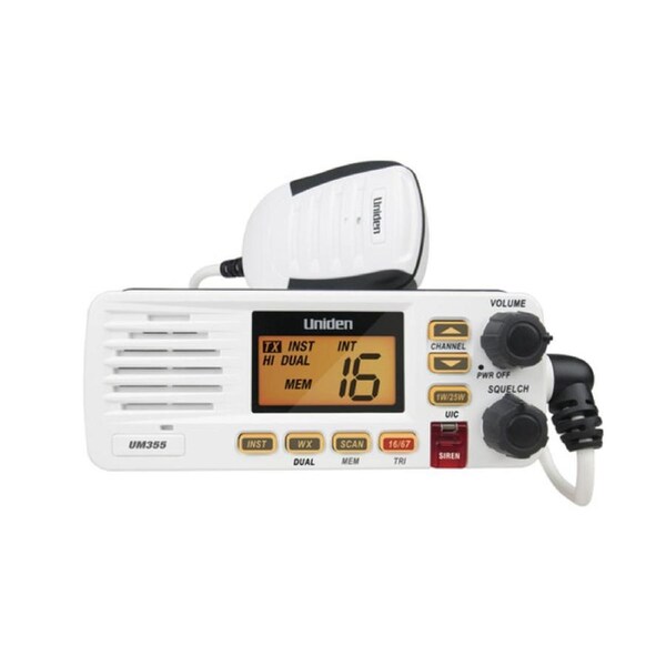 Uniden UM355VHF VHF Marine Radio Rugged Splashproof Housing