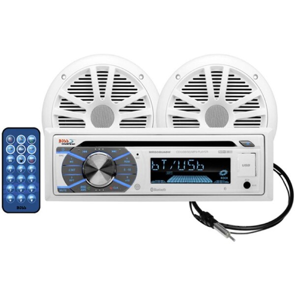 Boss MCK508WB.6 Marine Pack Bluetooth Receiver + Speakers + Ant