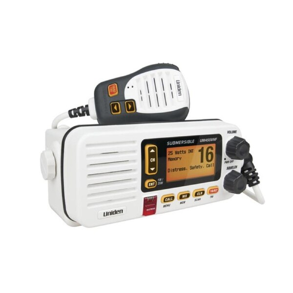 Uniden UM455VHF VHF In-Boat Marine Radio w/ Submersible Speaker