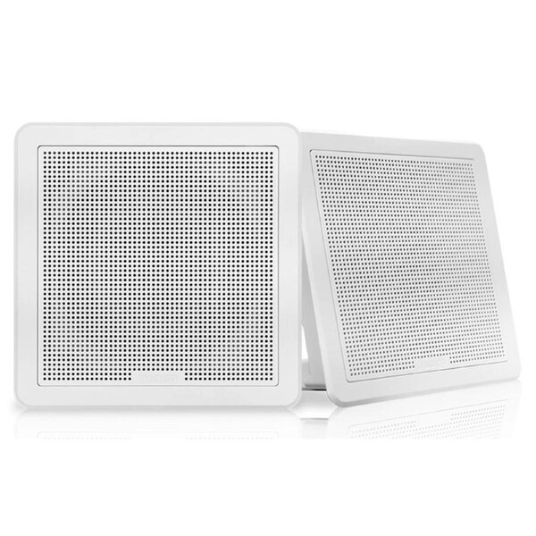 Fusion FM-F77SW 7.7" 200W White Square Grille Flush Mount Marine Speakers