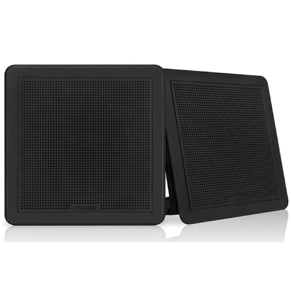 Fusion FM-F77SB 7.7" 200W Black Square Grille Flush Mount Speakers