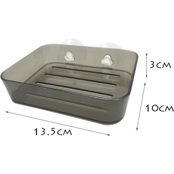2x Suction Soap Dish Bathroom Shower Organiser Tray Dispenser Wall Holder Caddy