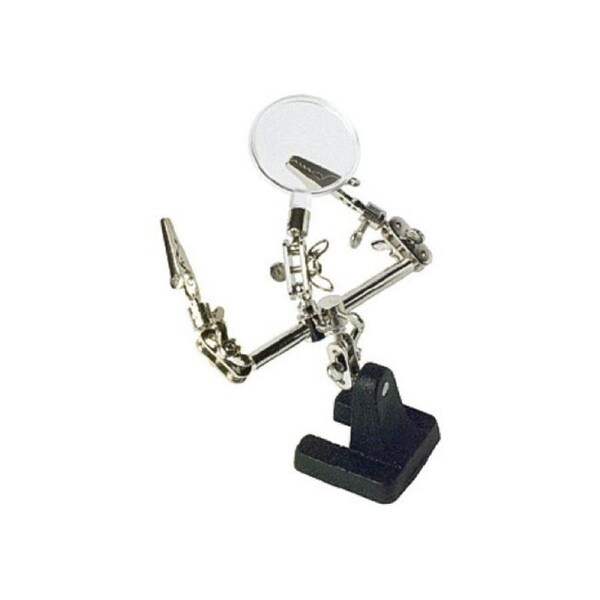 ProsKit Third Hand PCB Holder/Helping Hands w/ Acrylic Magnifier/Cast Iron Base