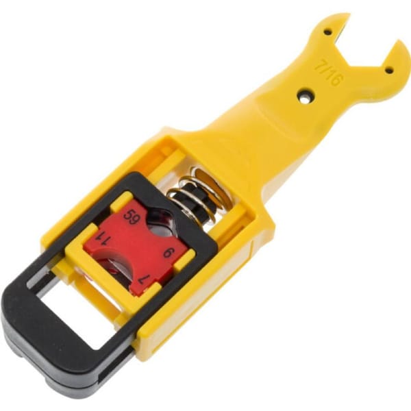 Hanlong HT363 Wrench Stripper/Cutter for Coaxial Cables RG596/7/11/18/24 AWG YL