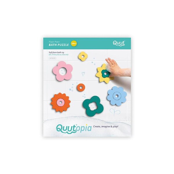 Quut Quutopia Bath Puzzle/Shower Play Water Toys for Kids 10m+ Flower Power