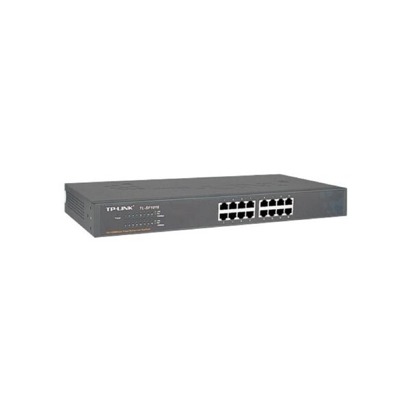 TP Link TL-SF1016 16-Port Unmanaged Ethernet Switch/Hub Ports Rackmount 10/100M