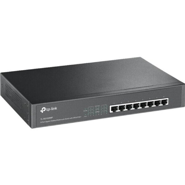 Edimax 8 Port Desk/Rack Gigabit Desktop/Rackmount Switch w/ 8 PoE+ Ports Black
