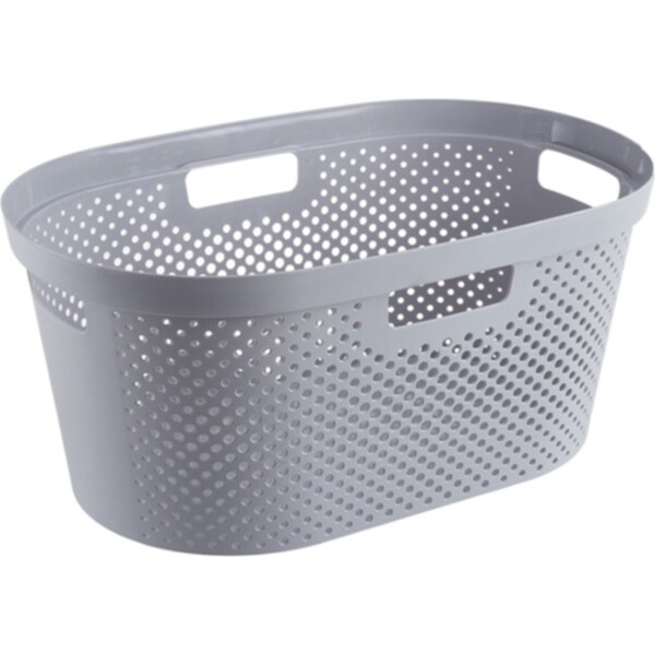Grey Flexible Laundry Basket Hamper Clothes Washing Bag Organiser Toy Storage Bin