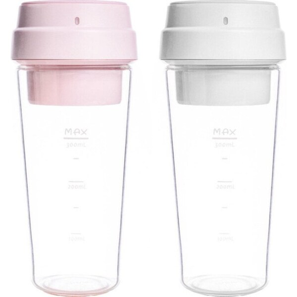 Juistar Portable Juice Blender Baby food Blender Juicer White and Pink Twin Pack