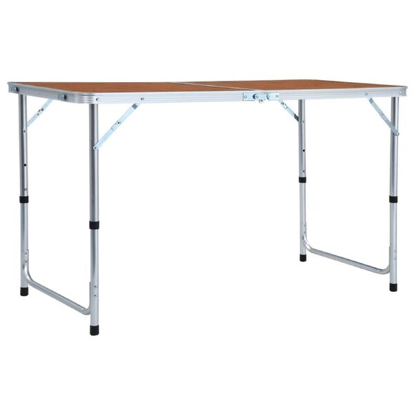 Foldable Camping Table Aluminium 120x60 cm vidaXL