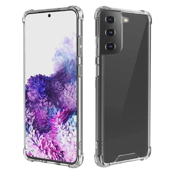 For Samsung Galaxy S21 Case Transparent Acrylic Light Protective Clear Cover