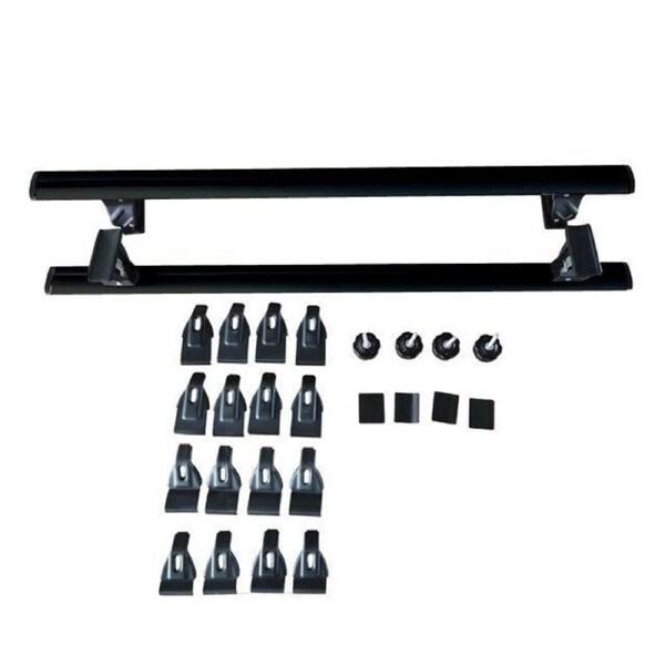 Elora Car Roof Rack Cross Bars Luggage Carrier Vehicle Adjustable 130cm Black