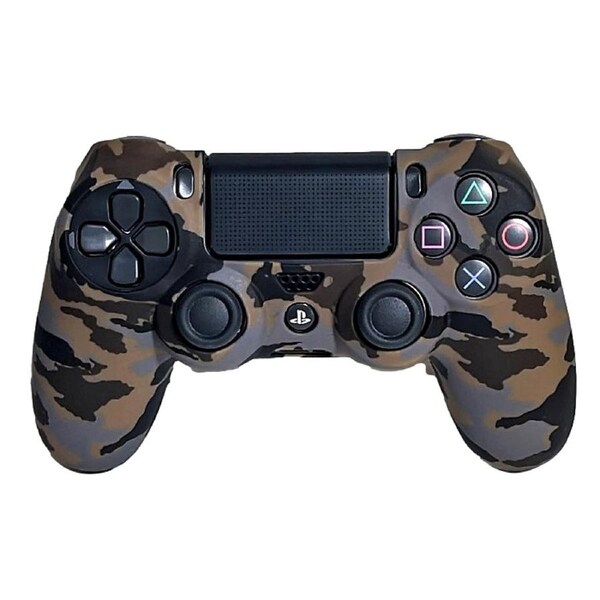 Silicone Cover For PS4 Controller Case Skin - Brown Camo