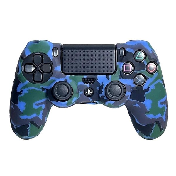 Silicone Cover For PS4 Controller Case Skin - Blue Camo
