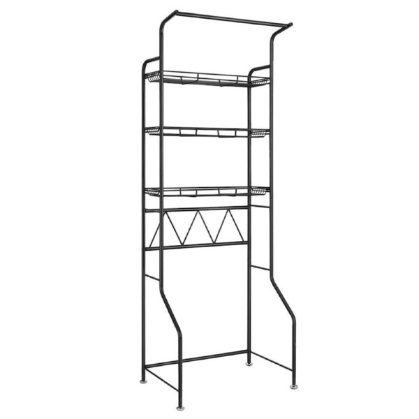 3-Tier Steel Freestanding Bathroom Rack Shelves Over Toilet Washer Dryer Shelf Laundry Storage