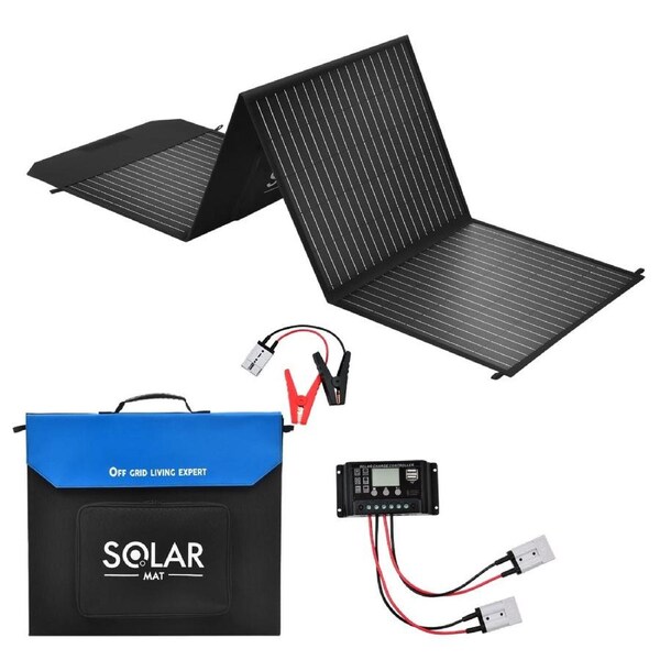 Acemor 12V 300W Folding Solar Panel Blanket Flexible Mat Kit Mono Power USB