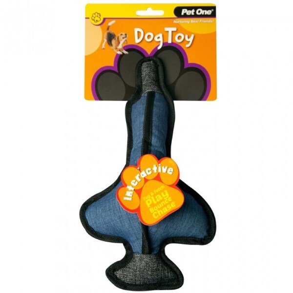 Blue & Grey Duck 28cm Interactive Dog & Puppy Toy by Pet One